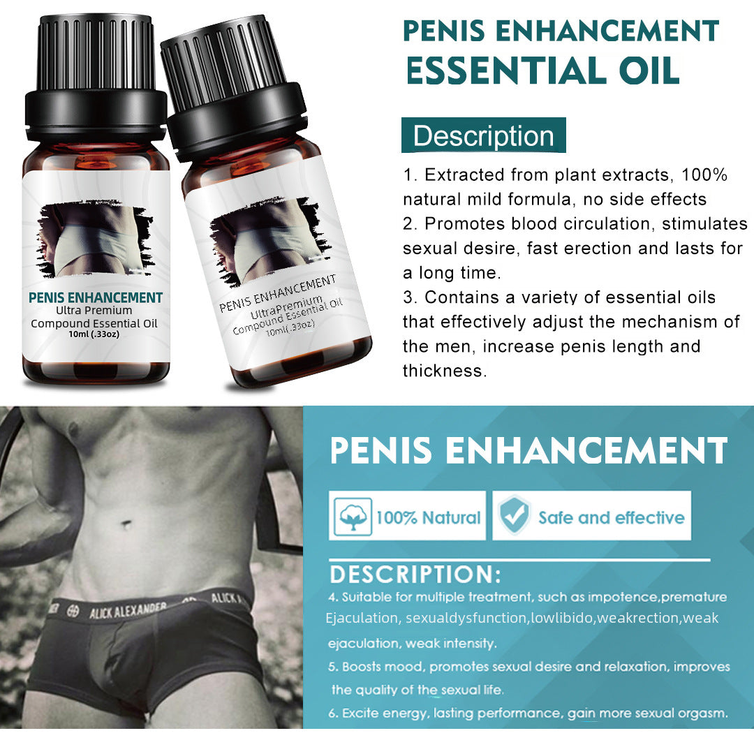 Penis-Enhancement Men's Private Parts Care Massage Essential Oil Compound Efficacy For Cross-border 10ml Samples fashion ocean